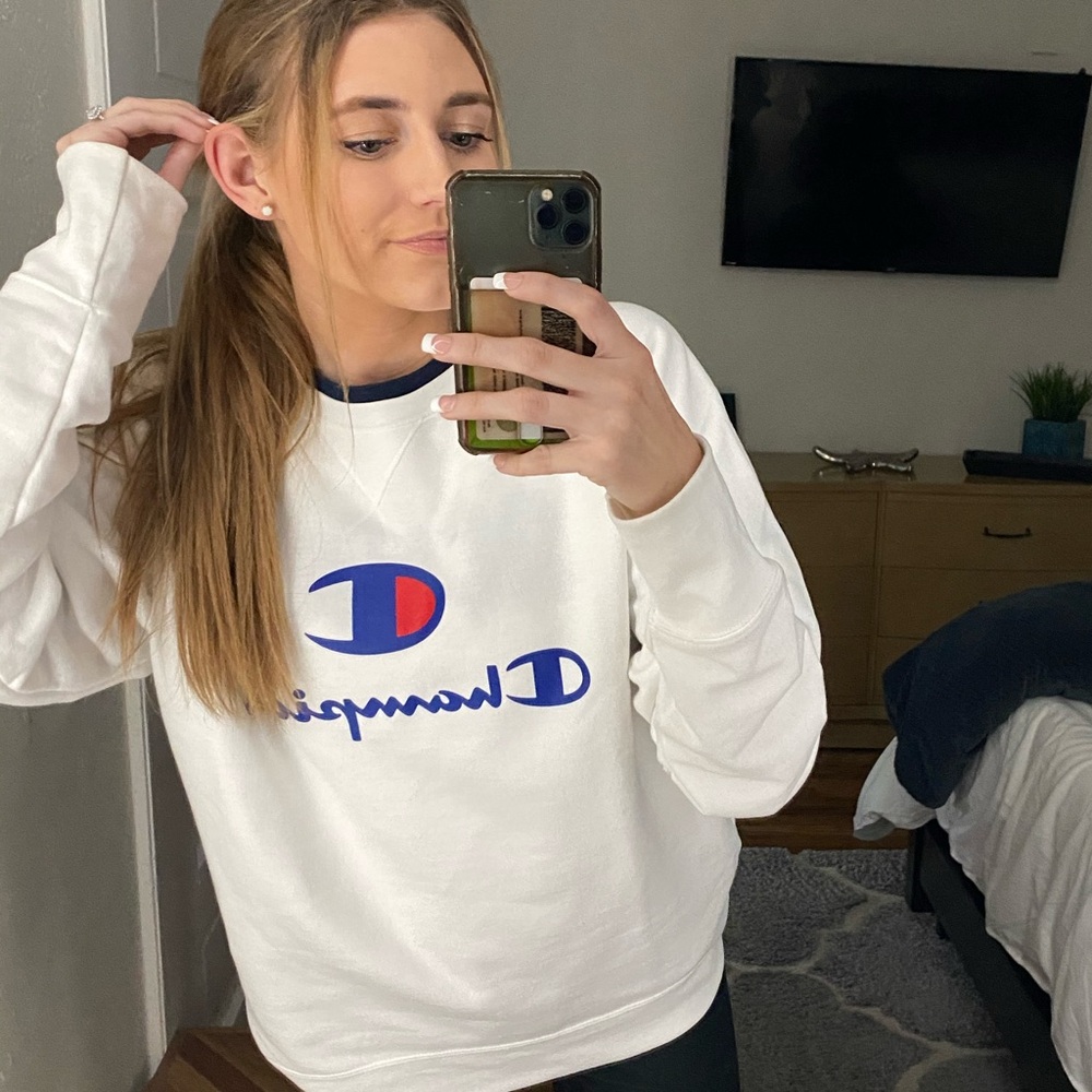 Champion Women's White Sweatshirt